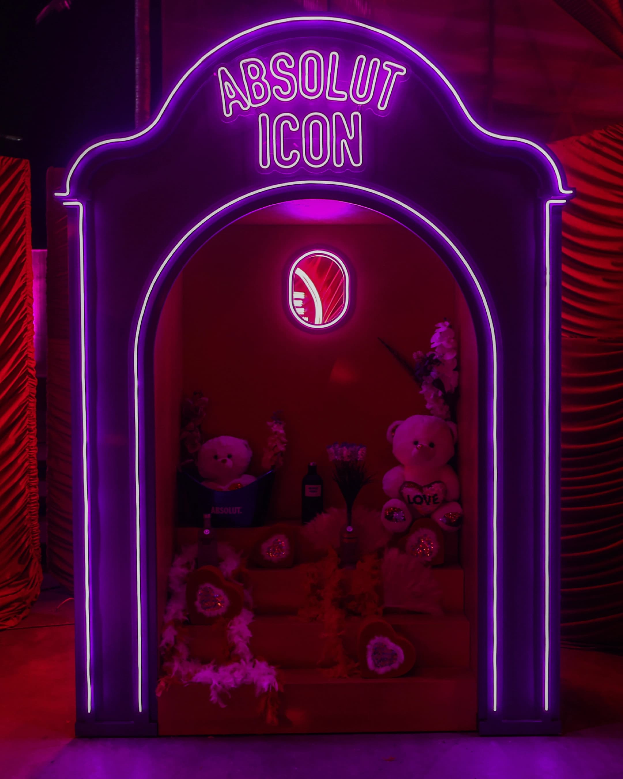 Absolut Icon neon arch installation at Love Night